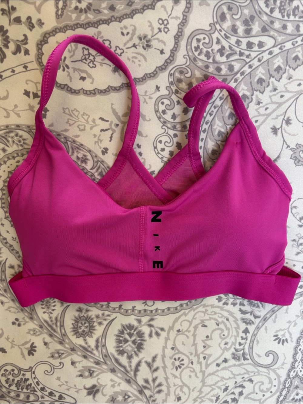 Nike Pink Sports Bra with Mesh Back-size XS